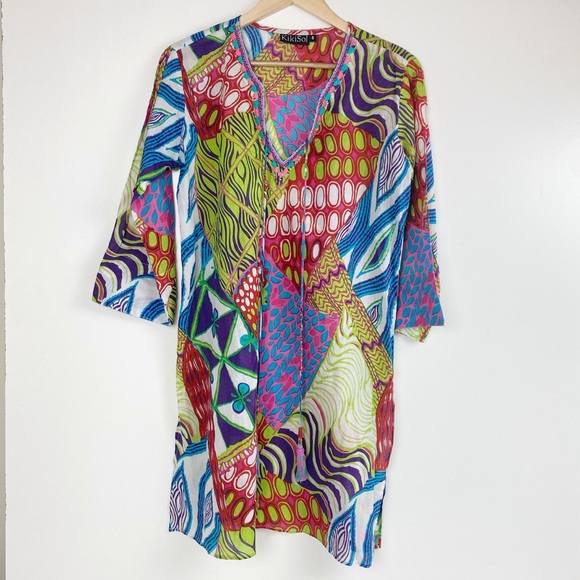 KiKi Sol Swimsuit Coverup Multicolor Size Small - Picture 9 of 9